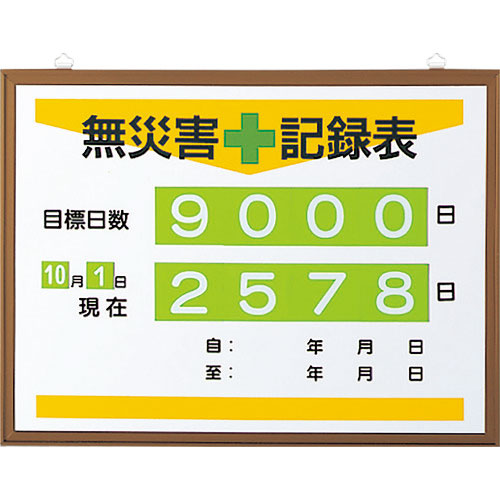 ユニット　無災害記録表（日数）＿