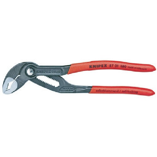 ＫＮＩＰＥＸ　ウォーターポンププライヤー　コブラ　ソフトプラスチックハンドル　１８０ｍｍ＿