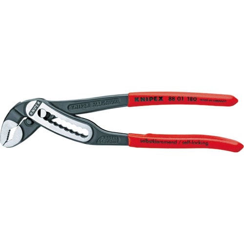 ＫＮＩＰＥＸ　ウォーターポンププライヤー　アリゲーター　ソフトプラスチックハンドル　１８０ｍｍ＿