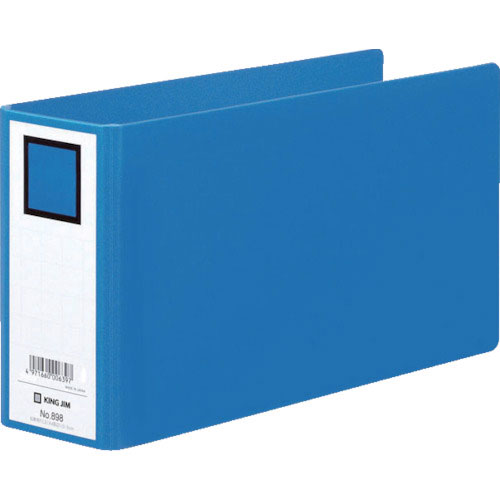 キングジム　伝票用ファイル（Ａ４長辺１／３）　青＿
