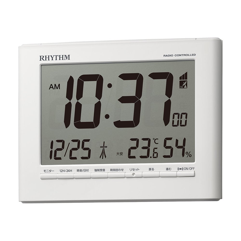 電波　デジタル　温湿度　時計　８ＲＺ２０３ＳＲ０３