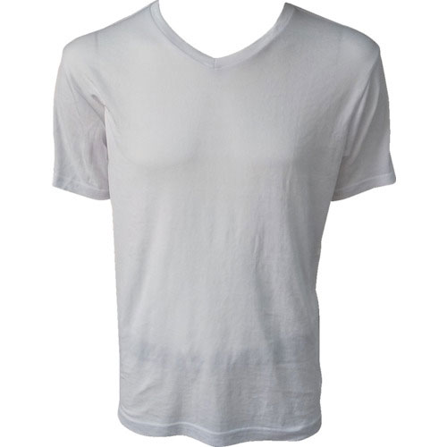 アズ　ＢＯＤＹ‐Ｘ　ＦＯＲＷＯＲＫ　持続冷感　半袖Ｖ首シャツ　白　Ｌ＿