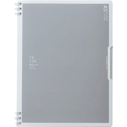 キングジム　ダブルリングノート　テフレーヌ　フラップ　Ａ５変形　グレー＿