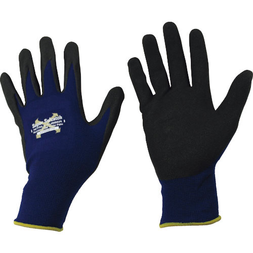 おたふく　ソフキャッチＥＸフィット　ニトリルゴム　クレーターパーム　ネイビー　Ｌ＿