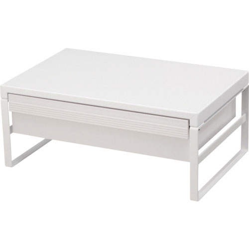 リヒト　デスクボード　机上台（幅３９０ｍｍ・引出し付ハイタイプ）　白＿