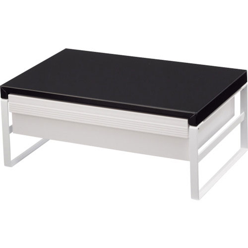 リヒト　デスクボード　机上台（幅３９０ｍｍ・引出し付ハイタイプ）　黒＿