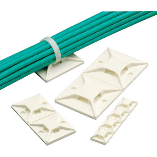 パンドウイット　マウントベース　アクリル系粘着テープ付き　白　（５０個入）＿