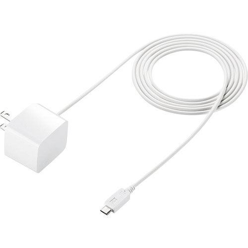 ＳＡＮＷＡ　ｍｉｃｒｏＵＳＢケーブル一体型ＡＣ充電器（２．１Ａ・ホワイト）＿