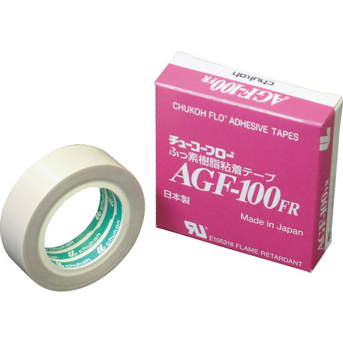 チューコーフロー　フッ素樹脂（テフロンＰＴＦＥ製）ガラスクロス粘着テープ　ＡＧＦー１００ＦＲ　０．３＿