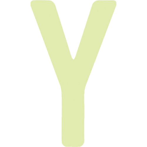 ＩＭ　非常用標識　中輝度蓄光カッテイング文字　英字　Ｙ　粘着シール　５０×３０ｍｍ＿