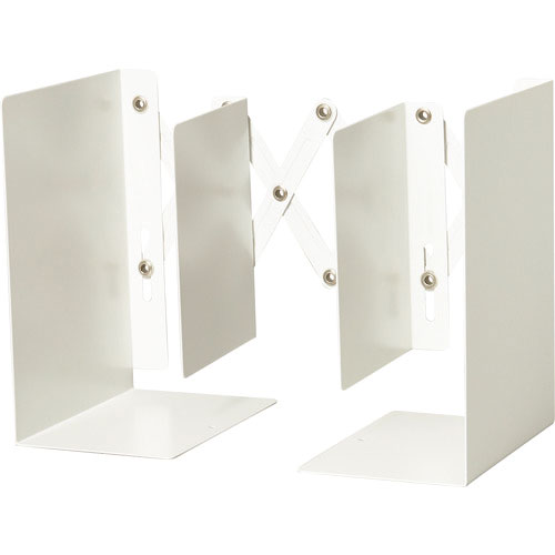 カール　ブックエンド（伸縮型）　ホワイト