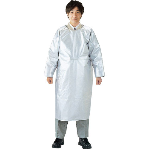 テイケン　炉前遮熱アルミ作業エプロン　Ｌ　ＡＭＡ３＿