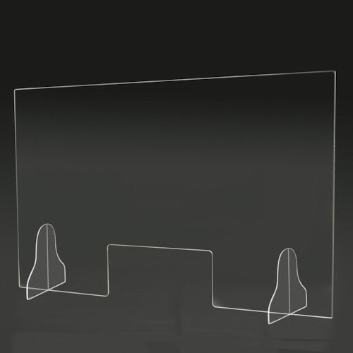 マグエックス　卓上アクリルパーテーション　窓付　９００×６００＿