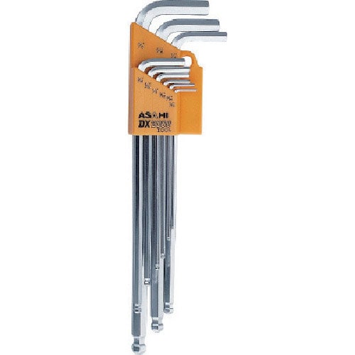 ＡＳＨ　ロングボールポイント六角棒レンチセットインチサイズ９本組＿