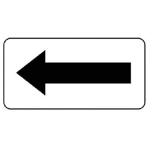 ユニット　配管ステッカー　方向表示・黒（小）　４０×８０　１０枚組＿