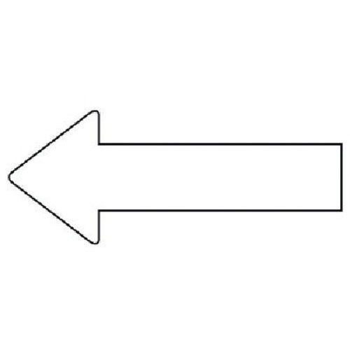 ユニット　配管ステッカー　方向表示　白（極小）　２０×５０　１０枚組＿