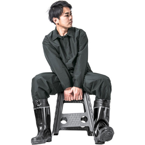 マック　きどらないレインウェアセットアップ　オフブラック　４Ｌ＿