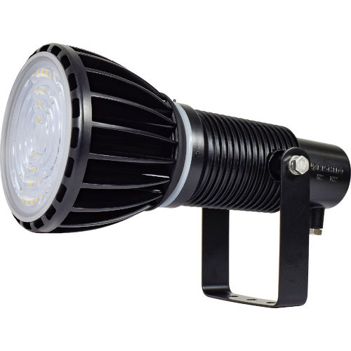 日動　エコビックＬＥＤ投光器１００Ｗ　常設用　スポット　アース付　電線２ｍ　本体黒、電球黒＿