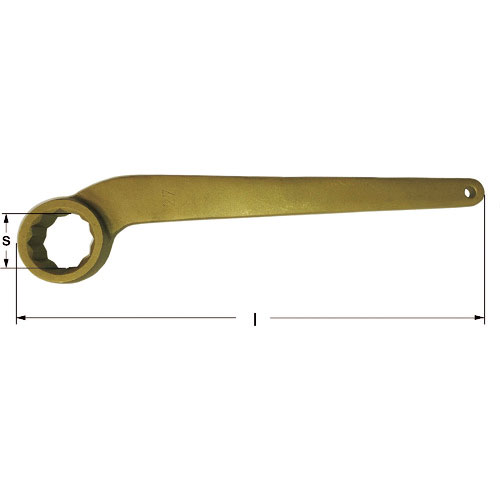 Ａｍｐｃｏスイス　防爆カーブヘッドボックスめがねレンチ　二面幅寸法２２ｍｍ＿