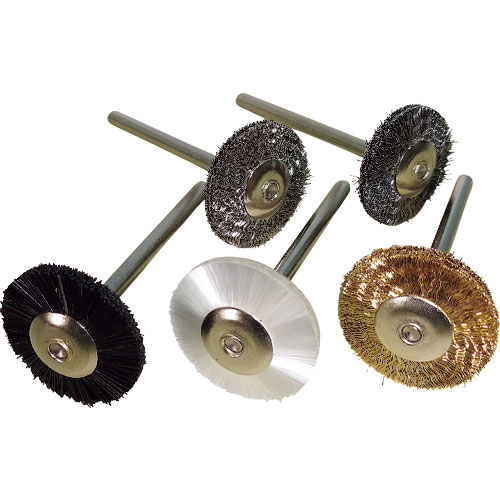 リューター　軸付ホイール型ブラシセット＿