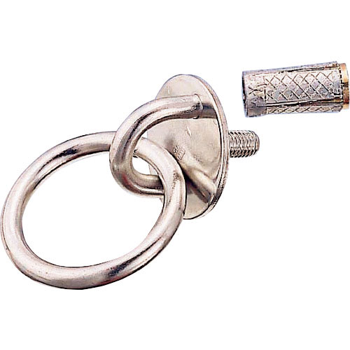 水本　アイプレート　ステンレス　ネジ込みラウンドアイ丸カン（アンカープラグ付）　捻子径Ｍ－６＿