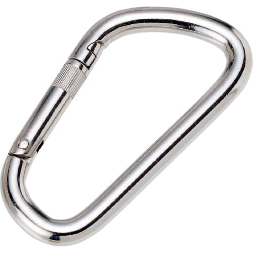 水本　ステンレス　カラビナＤ型（環なし）　線径１０ｍｍ　長さ１１３ｍｍ＿