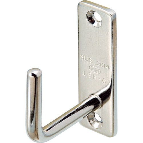 水本　吊金具（ビス止めタイプ）　ステンレス　ロングアイフック　１８ｍｍ×６０ｍｍ　使用荷重０．１２ｋ＿
