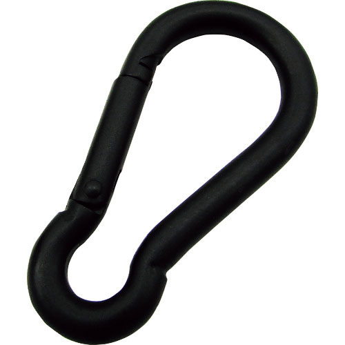 水本　ステンレス　スナップフックＢ型　黒色塗装　線径８ｍｍ　長さ８０ｍｍ＿