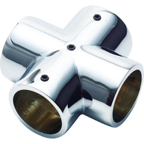 フジテック　パイプ継手クロス・２５ｍｍ（ネジ止め付）＿