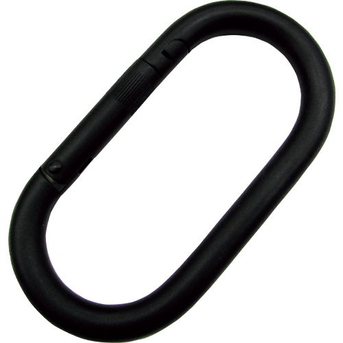 水本　ステンレス　カラビナ（環なし）　黒色塗装　線径１０ｍｍ　長さ９０ｍｍ＿