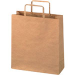 ＪＴＸ　３５４１２８）手提袋　平紐　茶　小　５０枚　Ｂ２９１Ｊ－Ｂ　＿