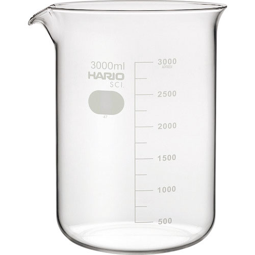 ＨＡＲＩＯ　ビーカー　目安目盛付　３０００ｍｌ＿