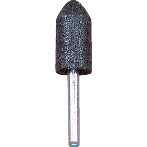 ヤナセ　レジノイド軸付砥石　Ａ（黒）　砲弾　２５×３８×６＿