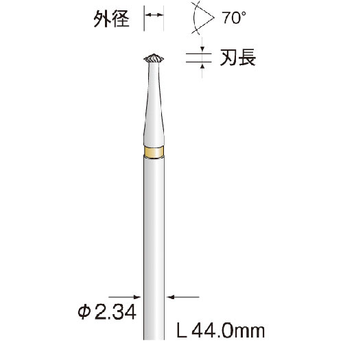 ミニモ　超硬カッター　菱形ストレートカット　刃径Φ１．９　刃長０．８０ｍｍ＿