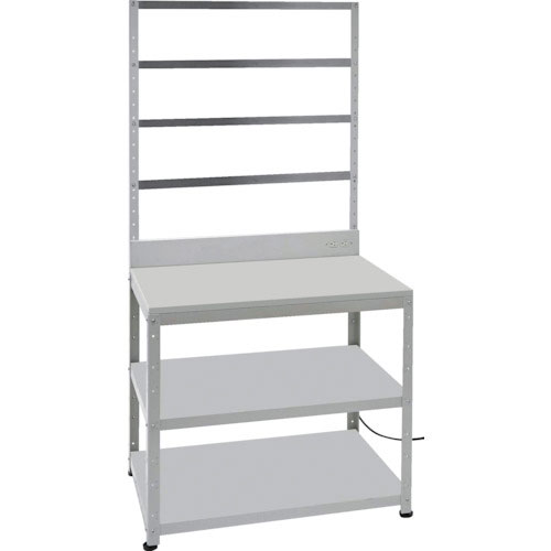 ＴＲＵＳＣＯ　スーパーラックデスク型フリーバー式　コンセント付　アジャスター付＿