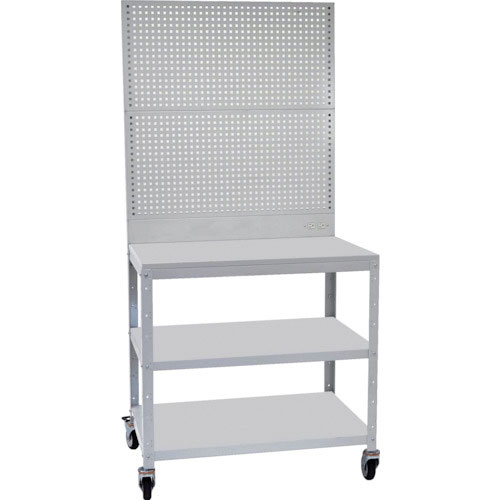 ＴＲＵＳＣＯ　スーパーラックデスク型Ｐパネル付　コンセント付　ウレタン車輪付＿