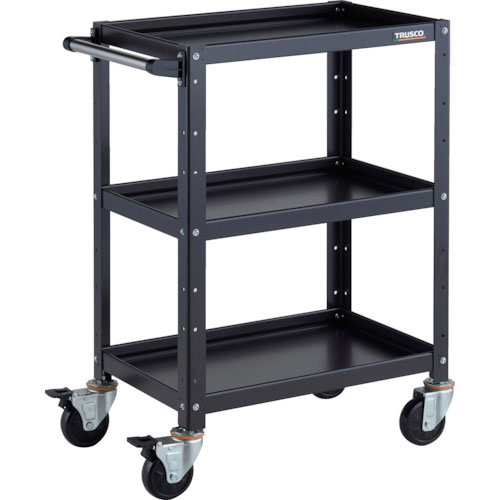 ＴＲＵＳＣＯ　ツールワゴン　バーディワゴン　６００Ｘ４００ＸＨ８８０　３段　ブラック＿