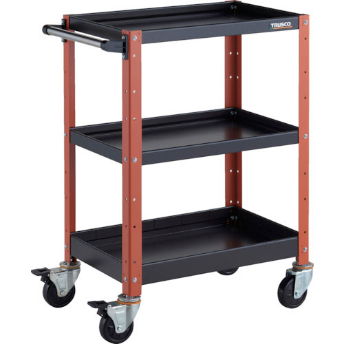 ＴＲＵＳＣＯ　ツールワゴン　バーディワゴン　６００Ｘ４００ＸＨ８８０　浅２深１段　ブラック／オレンジ＿
