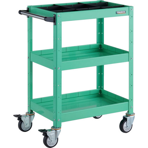 ＴＲＵＳＣＯ　ツールワゴン　バーディワゴン　６００Ｘ４００ＸＨ８８０　深３段　１段仕切板付　ウレタン＿