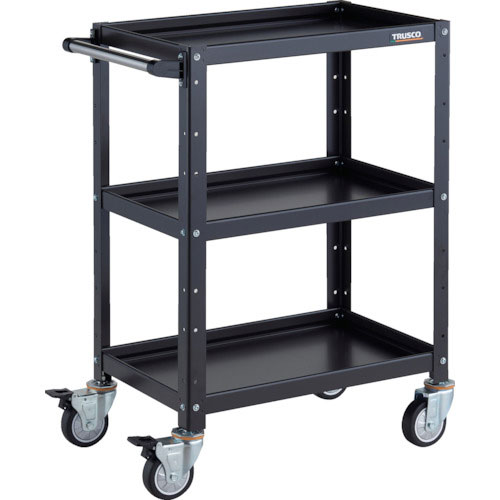 ＴＲＵＳＣＯ　ツールワゴン　バーディワゴン　６００Ｘ４００ＸＨ８８０　ウレタン車輪　ブラック＿