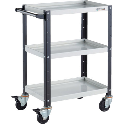 ＴＲＵＳＣＯ　ツールワゴン　バーディワゴン　６００Ｘ４００ＸＨ８８０　３段　ホワイト／ブラック＿