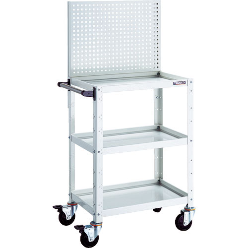 ＴＲＵＳＣＯ　ツールワゴン　バーディーワゴン　上部パンチングパネル付　６００Ｘ４００Ｘ１３３０　ホワ＿