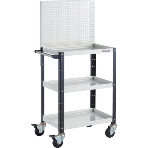 ＴＲＵＳＣＯ　ツールワゴン　バーディワゴン　上部パンチングパネル付　６００Ｘ４００Ｘ１３３０　ホワイ＿
