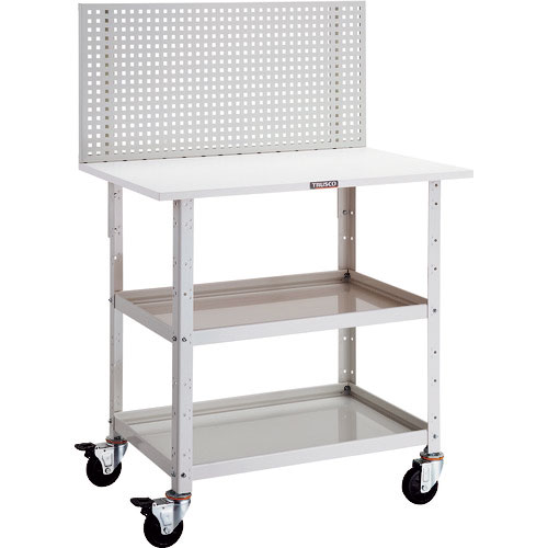 ＴＲＵＳＣＯ　ツールワゴン　バーディーワゴン　上部パンチングパネル　天板仕様　６００×４００×１３５＿