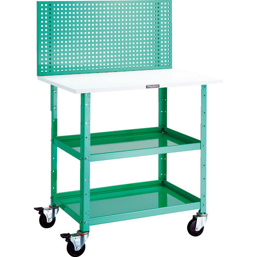 ＴＲＵＳＣＯ　ツールワゴン　バーディーワゴン　上部パンチングパネル　天板仕様　６００×４００×１３５＿
