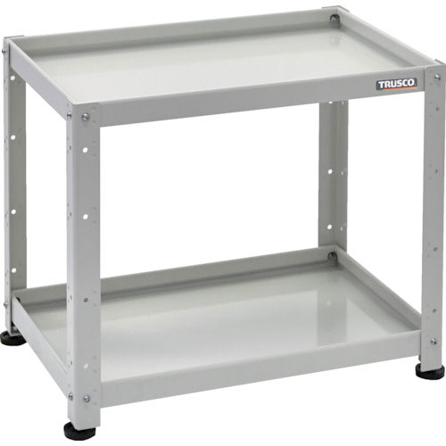 ＴＲＵＳＣＯ　小型ボルト式棚　バーディワゴンラック型　６００Ｘ４００　２段　ホワイト＿