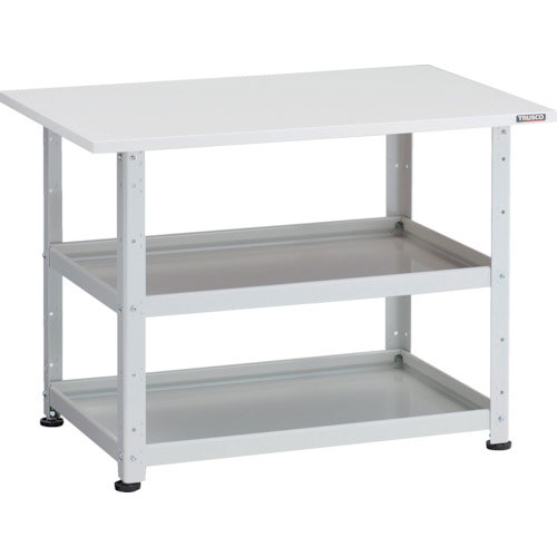 ＴＲＵＳＣＯ　小型ボルト式棚　バーディワゴンラック型　７５０Ｘ５００　天板付　ホワイト＿