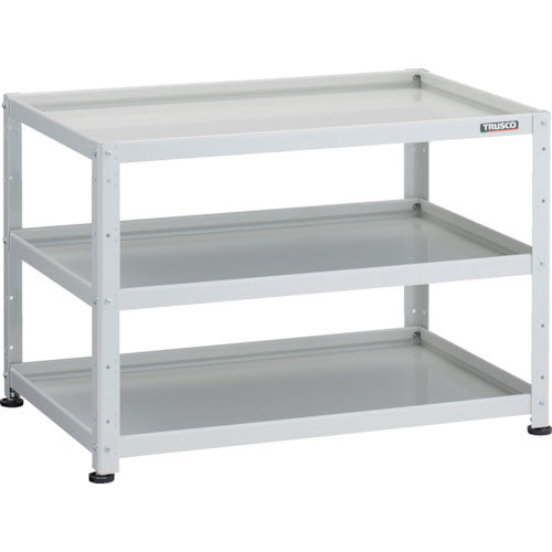 ＴＲＵＳＣＯ　小型ボルト式棚　バーディワゴンラック型　９００Ｘ６００　３段　ホワイト＿
