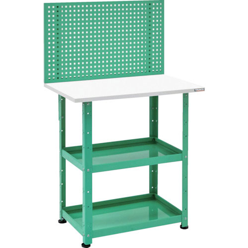 ＴＲＵＳＣＯ　小型ボルト式棚　バーディワゴンラック型　上部パンチングパネル　６００×４００×１３３０＿