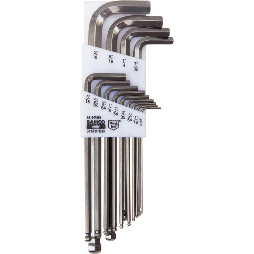 バーコ　六角棒レンチセット　インチサイズ　１３本＿